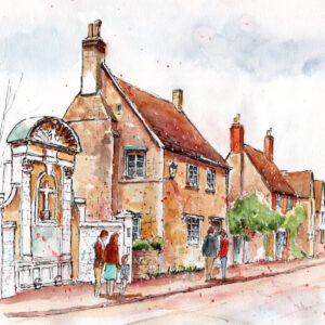 Sat 21st March - Street Scene in pen & wash