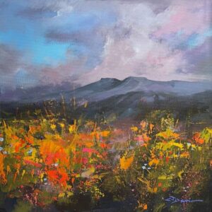 Sat 9th Jan - "Before the rain" landscape in acrylics